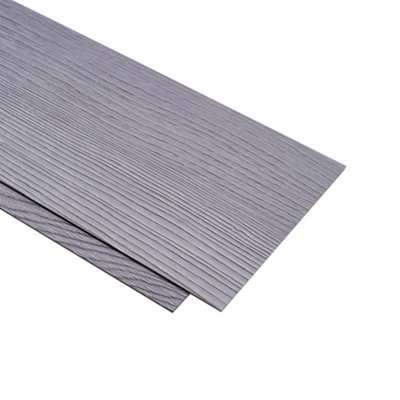 5m² Pack of Realistic Grey Wood Grain Waterproof PVC Flooring Planks - 6