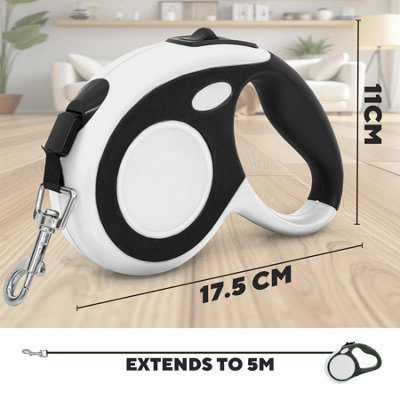 Big Dog Leash 5 Meters Pet Wear-resistant Anti-knock Auto Extendable Leash for Dog One-click