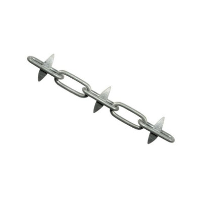 5m Steel Spike Diamond Chain Galvanised 6mm