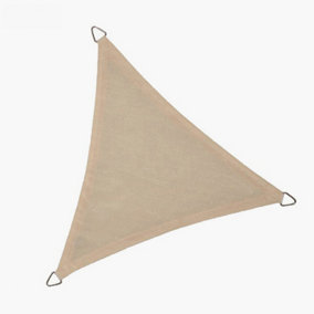 5m Triangle Shade Sail Off-White Sunscreen Awning For Outdoor Hot Tub
