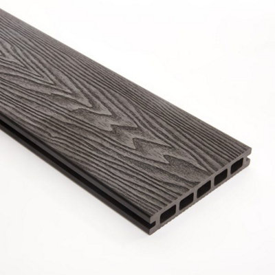 5M TRITON COMPOSITE DECKING BLACK 148 X 25MM PK4 + FIXING CLIPS - 4