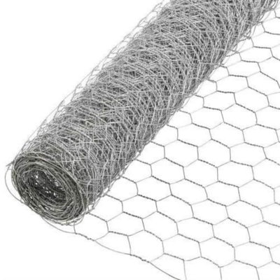 5m x 0.6m x 25mm Chicken Wire Mesh Rabbit Animal Fence Galvanised Steel