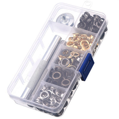 5mm Eyelets with Hand Tools, 100pcs Grommets Eyelets, 4 Colours