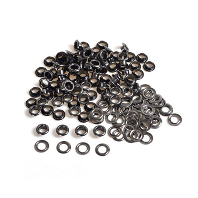 5mm Eyelets with Washers, Gunmetal - 100pcs