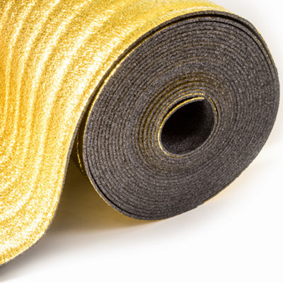 5mm Gold Laminate & Wood Underlay 15m2 (1m x 15m Roll) Moisture Proof Membrane Impact & Airborne Noise Reduction