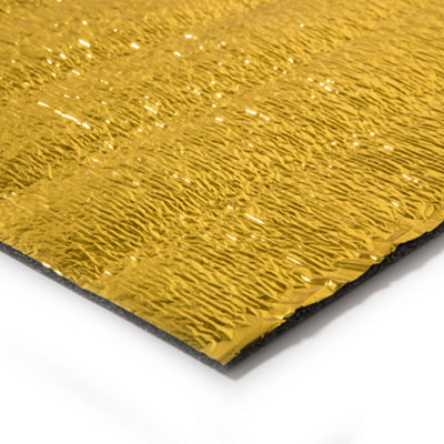 5mm Gold Laminate & Wood Underlay 15m2 (1m x 15m Roll) Moisture Proof Membrane Impact & Airborne Noise Reduction