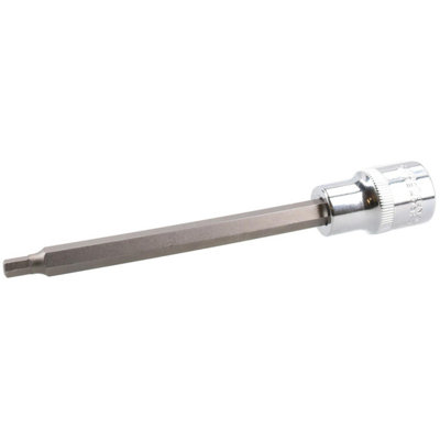 5mm Hex Allen Key Long Bit Internal Socket Metric 1/2" Drive 140mm Length Cr-V