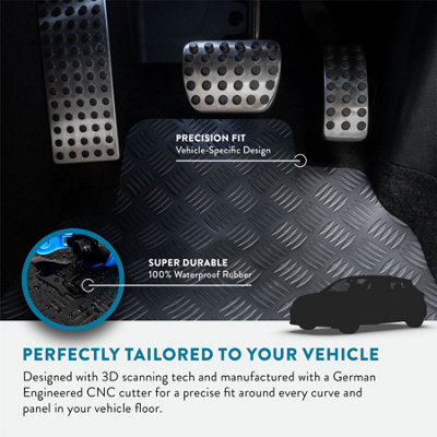 5mm Rubber Car Mats for Mazda CX-30 2019+ Tailored Fit Backing Heavy-Duty Waterproof Easy-Clean Durable Full Coverage