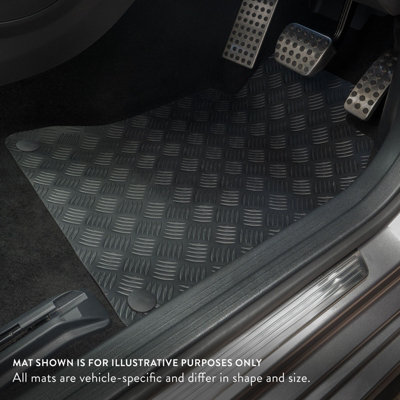 5mm Rubber Car Mats for Tesla Model Y 2020+ Tailored Fit Backing Heavy-Duty Waterproof Easy-Clean Durable Full Coverage