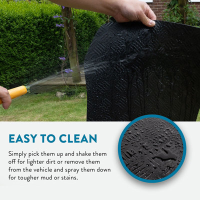 5mm Rubber Car Mats for Tesla Model Y 2020+ Tailored Fit Backing Heavy-Duty Waterproof Easy-Clean Durable Full Coverage