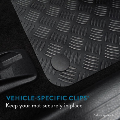 5mm Rubber Car Mats for Tesla Model Y 2020+ Tailored Fit Backing Heavy-Duty Waterproof Easy-Clean Durable Full Coverage