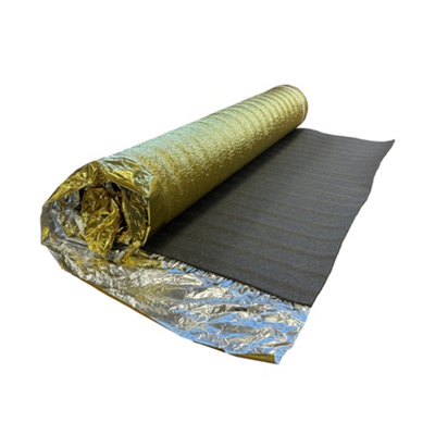 5mm Sonic Gold Underlay for Wood & Laminate Flooring with Self Adheisve Overlap