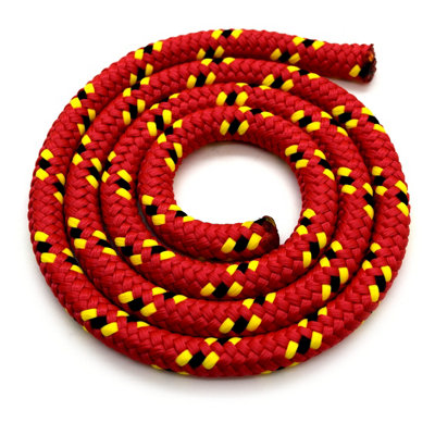 5mm x 100 metres / 328 ft of Red & Black Polypropylene Rope, Solid ...