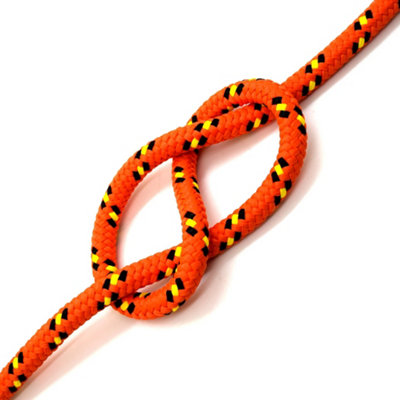 5mm x 20 metres / 65.6 ft of Orange & Black Polypropylene Rope, Solid ...