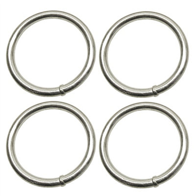 5mm x 40mm Steel Round O Rings Welded Zinc Plated 4 PACK DK38 | DIY at B&Q