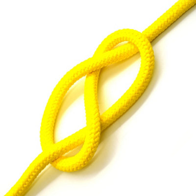 5mm x 5 metres / 16.4 ft of Yellow Polypropylene Rope, Solid Braided Poly Rope Cord Twine for Boating, Yachting, Camping
