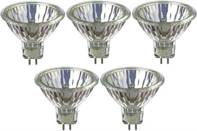 5Pack Philips Halogen 12V MR16 50W GU5.3 36D 4000Hrs Dimmable Halogen Dichroic