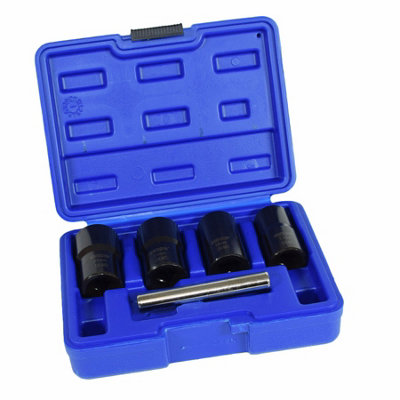 5pc 1/2" Twist Socket Broken Studs Nuts Wheel Lock Nut Remover 17mm