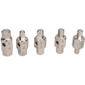 5pc 10 Sizes Drain Sump Plug Key Set For Gear Box Diffs Plugs Oil Change