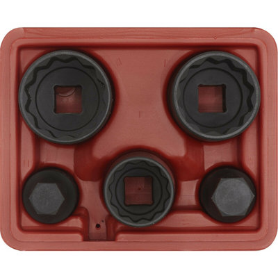 5pc 12 Point Impact Hub Socket & Bit Set - 1/2" Sq Drive - For  Vehicles