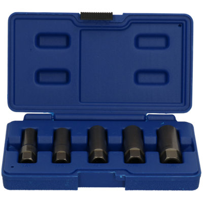 5pc 3/8in Drive Deep Bolt Extractor Set Damaged Broken Nut Twist Socket ...