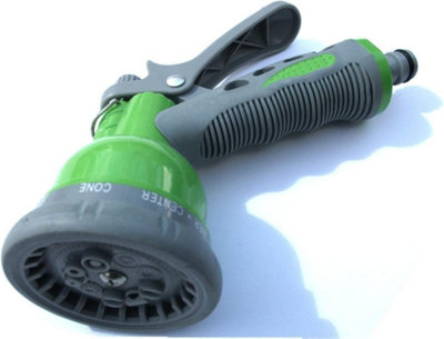 5pc 8 Function Dial Hose Pipe Garden Spray Gun Hose Pipe Nozzle Watering Set New