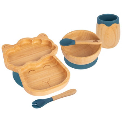 5pc Bamboo Llama Baby Weaning Set - Navy Blue