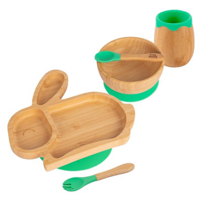 5pc Bamboo Rabbit Baby Weaning Set - Green