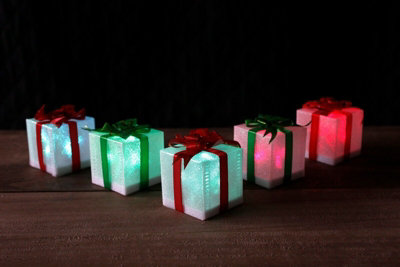 5pc Colour Changing LED Presents Decorations