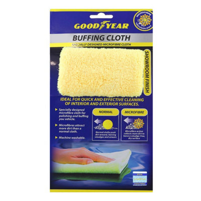 5pc Goodyear Microfibre Buffing Cleaning Polishing Lint Free Towel Cloth 40x40cm - 7