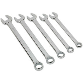 5pc LARGE Combination Spanner Set - 22mm to 32mm - 12 Point Ring & Open Wrench