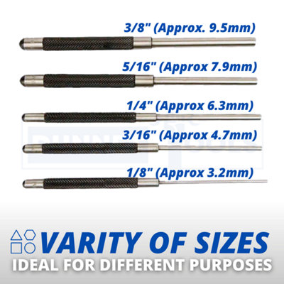 5pc Long Series Pin Punch Set Durable Quality DIY Tool Equipment Engineering - 3