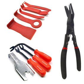 5pc Plastic and Metal Trim Car Panel Removal Tools And Pliers Non Scratch