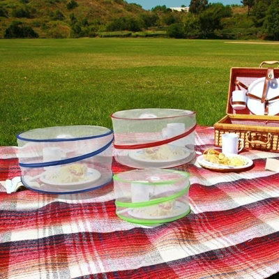 5pc Pop Up Food Cover Set Picnic Protectors Collapsible Insect Net Storage Mesh