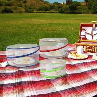 5pc Pop-Up Food Cover Set Picnic Protectors Collapsible Insect Net Storage Mesh
