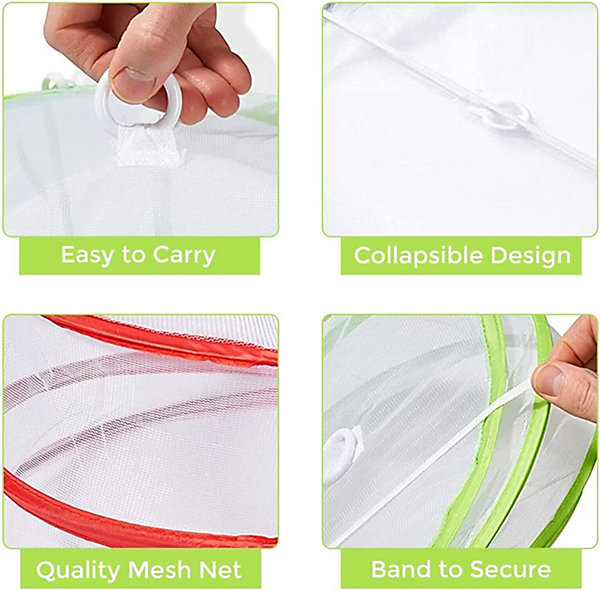 5pc Pop-Up Food Cover Set Picnic Protectors Collapsible 5pc Pop-Up Food Cover Set Picnic Protectors Collapsible
