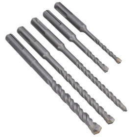 5pc SDS Plus Masonry Drills With Tungsten Carbide Tips 5-10mm Stone Concrete