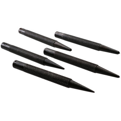 5pc Steel Centre Punch Metal Nail Brads Dot Starter Marking Set 1/16in to 3/16in