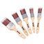 5pc Synthetic Paint Brush Painting + Decorating Brushes Wooden Handle 1" - 2"