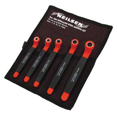 5pc VDE Electricians Insulated Ring Spanner Wrench Set 1000v (CT3946
