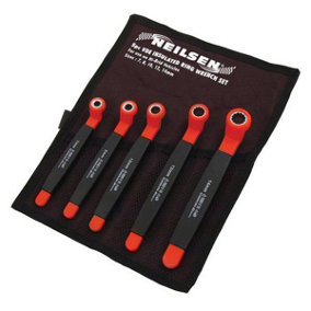 5pc VDE Electricians Insulated Ring Spanner Wrench Set 1000v (CT3946)