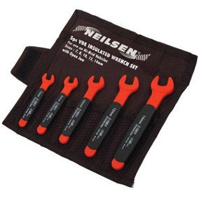 5pc VDE Insulated Spanner Wrench Set - 1000v - 7-14mm Hybrid Vehicles (CT3945)
