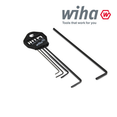 5pc Wiha Allen key hex key set Metric Long L-keys Hexagon 5 years WARRANTY 06382