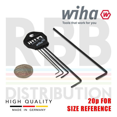 5pc Wiha Allen key hex key set Metric Long L-keys Hexagon 5 years WARRANTY 06382
