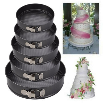 5Pcs Anti Stick Spring Form Cake Tin Baking Set Bake Tray for Wedding Party