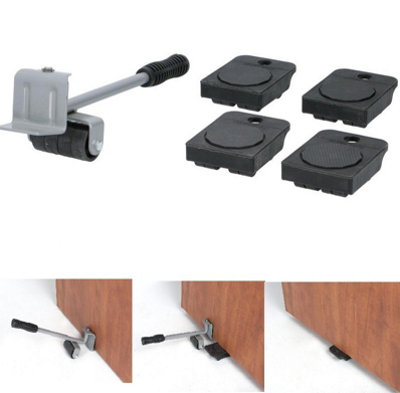 5Pcs Furniture Lifter Movers Roller Wheels Lifting Moving Slider Tool 150Kg