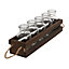 5Pcs Glass Planter with Wooden Holder for Propagating Hydroponic