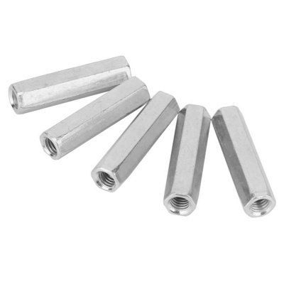 5pcs M8X50 Long Rod Nut Hex Hexagonal Sleeve Nut Standoff Threaded ...