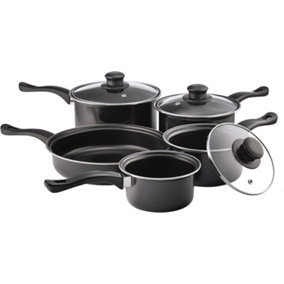 5Pcs Non Stick Cookware Excluded Induction With Lids Saucepan Set P105