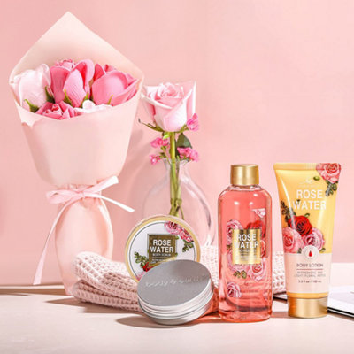 5Pcs Rose Bath Spa Gift Set Spa Bath Gift Set